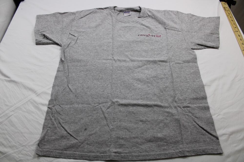 Caregiverlist Adult L Gildan Heavy Cotton Caregiver Graphic T-Shirt Gray